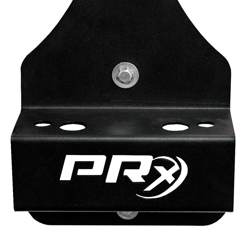PRx Performance Wall Mounted Spotter Arm Storage - Fits 5/8" & 1" Holes - Steel Weight Catches for 2x3 & 3x3 Squat Rack - Space-Saving Home Garage Gym Equipment - Accessories for Men - USA Made- Black