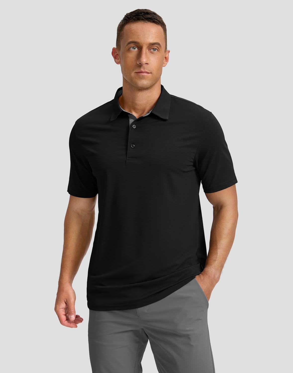 Skiennix Men's Golf Shirts - Dry Fit Moisture-Wicking Short Sleeve Polo for Casual & Athletic Wear