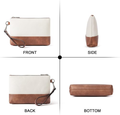 CLUCI Leather Wristlet Wallet - Large Capacity Clutch Purse for Women | Slim Travel Organizer in Stylish Design