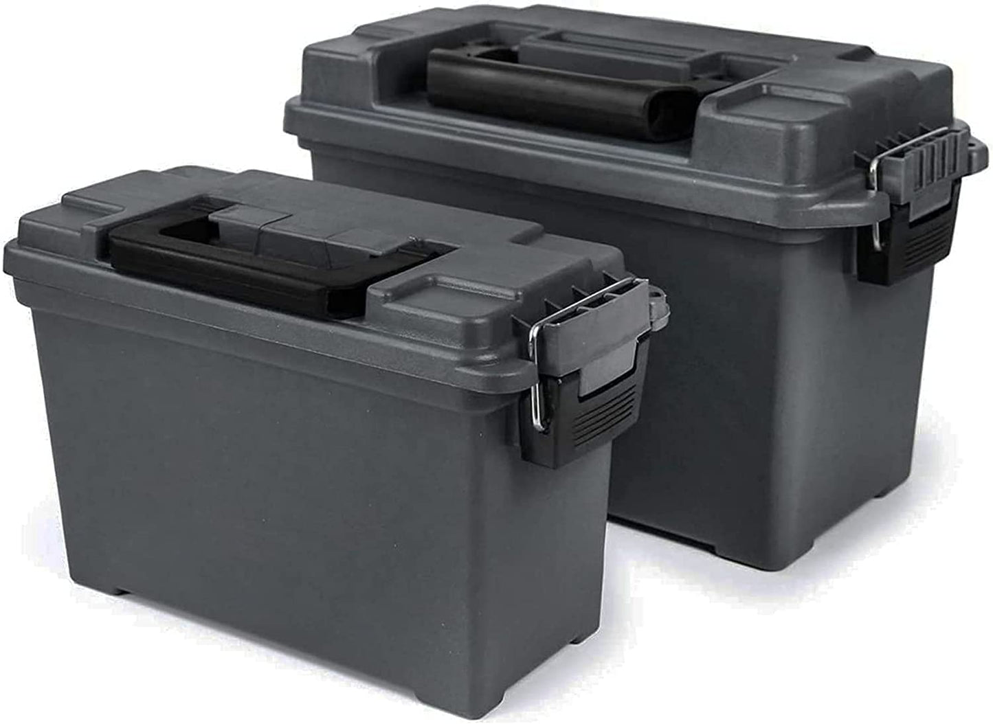 VicBre Ammo Storage Can,Plastic Ammo Storage Box,Combo 2 Pack,Grey