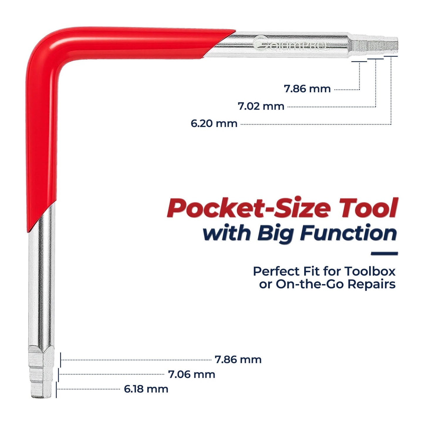ColumPRO Faucet Seat Wrench, Dual-Ended Faucet Removal Tool, Compatible with Danco 80439, Faucet Tool for Installing Compression Seats, Hex/Square Under Sink Wrench
