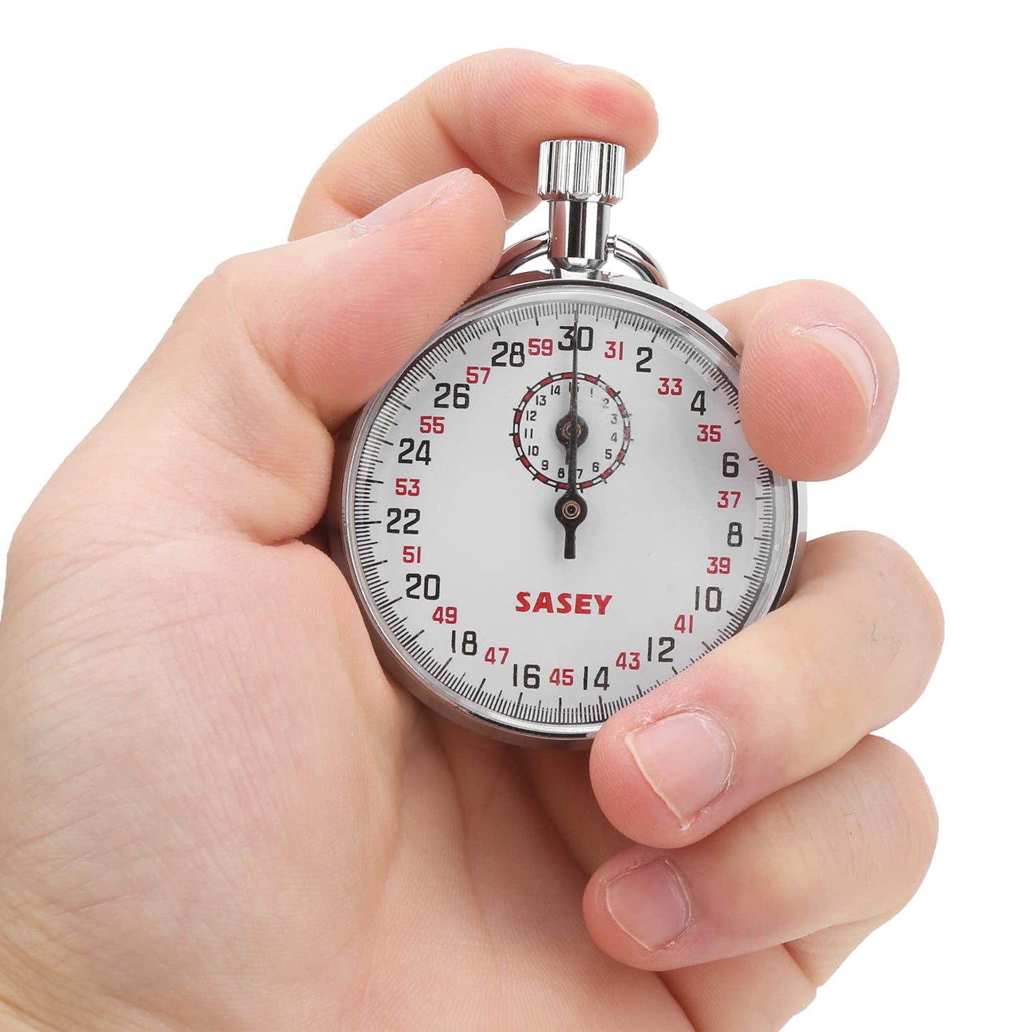 Mechanical Stop Watch, Handheld Sports Chronograph Alarm Mechanical Stopwatch Running Timer for Sports,Competitions,Games,Physics Teaching Equipment
