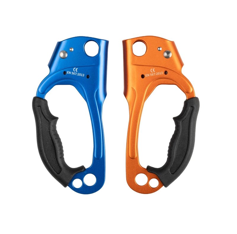 Zeluga 15-293 Quick Up Rope Ascender for Both Hand, UIAA & ISO & CE Certified Hand Ascender, Rope Clamp for 8~13MM Rope, Blue/Orange
