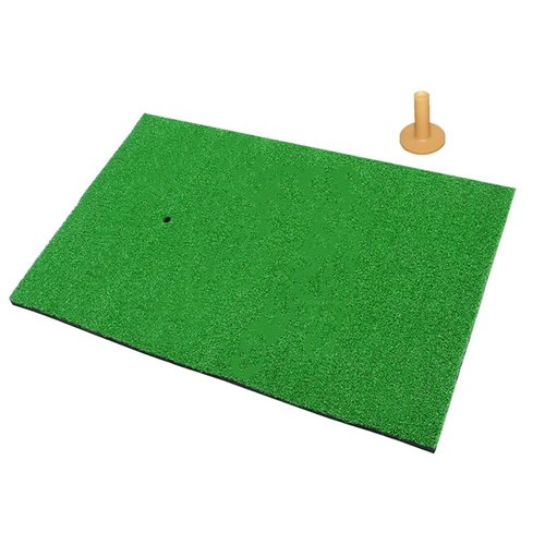 Golf Hitting Mat -32×20 inch Artificial Turf SBR Foam Bottom with Rubber Tee for Swing Practice which is an Indoor Outdoor Chipping mat