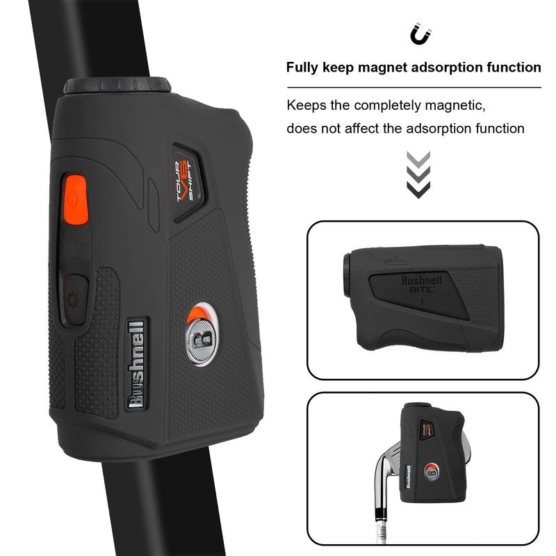 JAWEGOLF Silicone Case Compatible with Bushnell V6 and Bushnell V6 Shift Golf Rangefinder (Black)