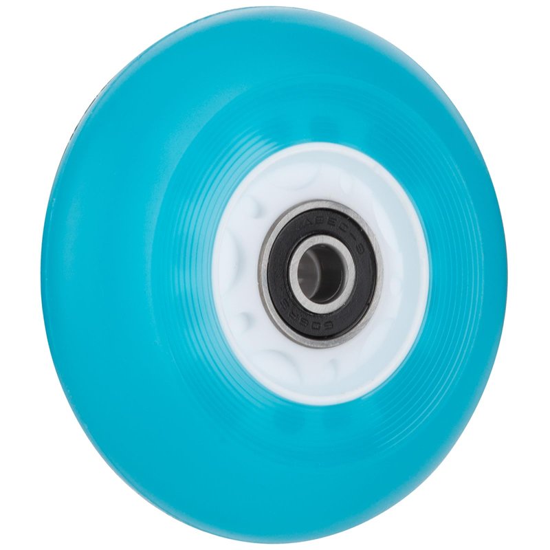 AOWISH Light-Up 80mm 85A Ripsurf Wheels with ABEC-9 Bearings for RipStik DLX Caster Board and Deluxe Junior Skateboard - Glow in The Dark (Set of 2) (Blue)
