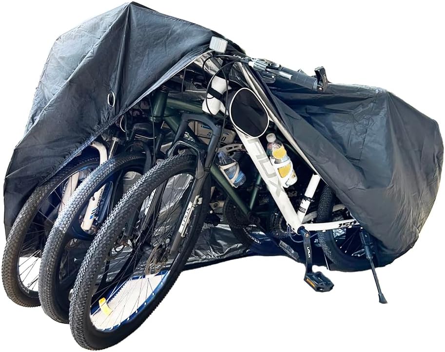Skiennix 2XL Large Waterproof Bike Covers - Outdoor Protection for 2 or 3 Bicycles with Lock Hole