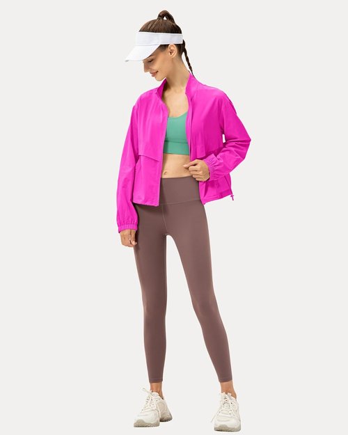 Locachy Women's Lightweight Athletic Jacket - Windproof & Sun Protection | Perfect for Outdoor Workouts