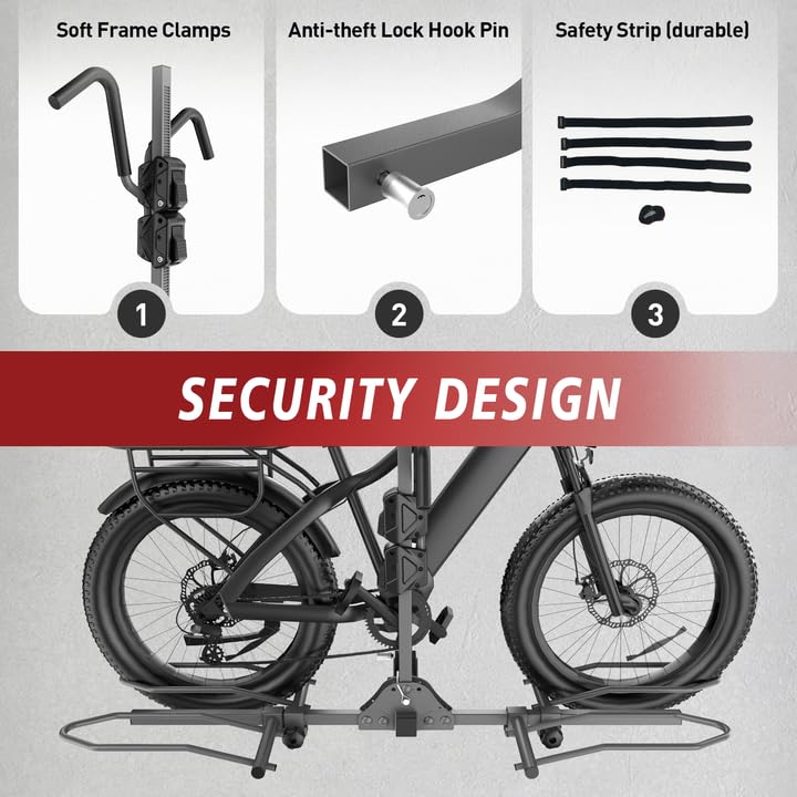 2-Bike Rack Hitch for Car - Heavy-Duty Bicycle Carrier