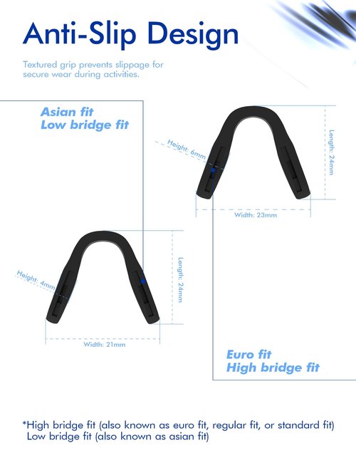 SAUCER Replacement Nose Pieces Pads for Oakley Leadline OO9473 | Leadline Rx OX8175 Sunglass - Standard Black