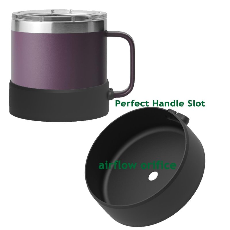 Wuryuema Protective Sleeve Boot Compatible for YETI Rambler 14oz Silicone Boot/YETI Rambler 14oz Stackable Mug Bottom Protector/Camping Mug Anti-Slip Bottom Sleeve Cover/YETI Rambler 14oz Accessories