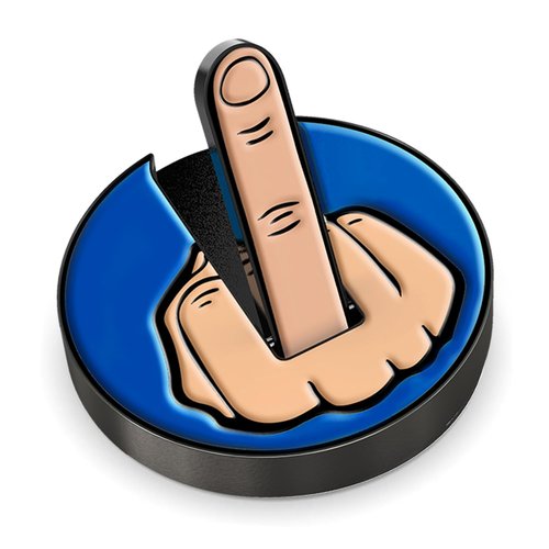 K9King K9king Middle Finger Golf Ball Marker with Magnetic Hat Clip | Alignment Ball Mark | Funny Golf Accessories - Great Gift for Golf Lovers Golf Cap Premium Gifts (Blue)