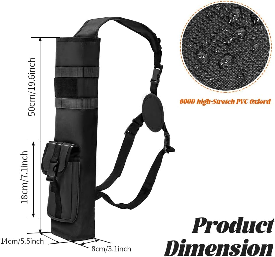 PSKOOK Archery Quiver - Lightweight Back Arrow Holder for Easy Carrying and Access