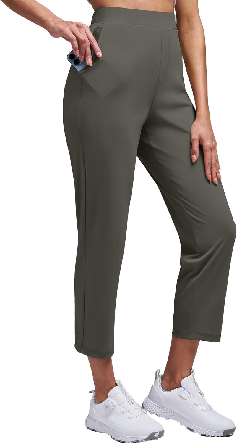 Alaroo Women's Golf Pants - Athletic Stretch Joggers with Pockets | 7/8 Ankle Casual Travel Sweatpants