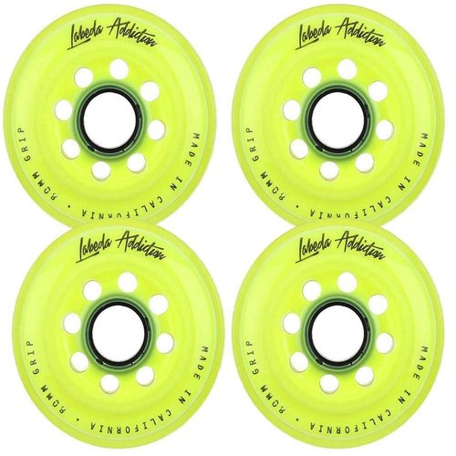 Labeda Addiction Inline Roller Hockey Skate Wheels Set of 4 (Orange, 76mm)