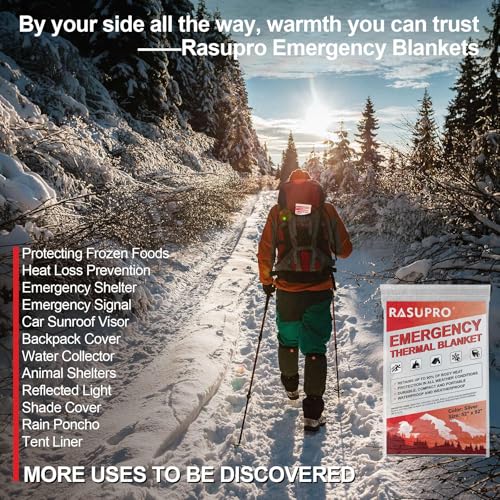 9 Pack Emergency Thermal Blankets - Waterproof Mylar Space Survival Gear
