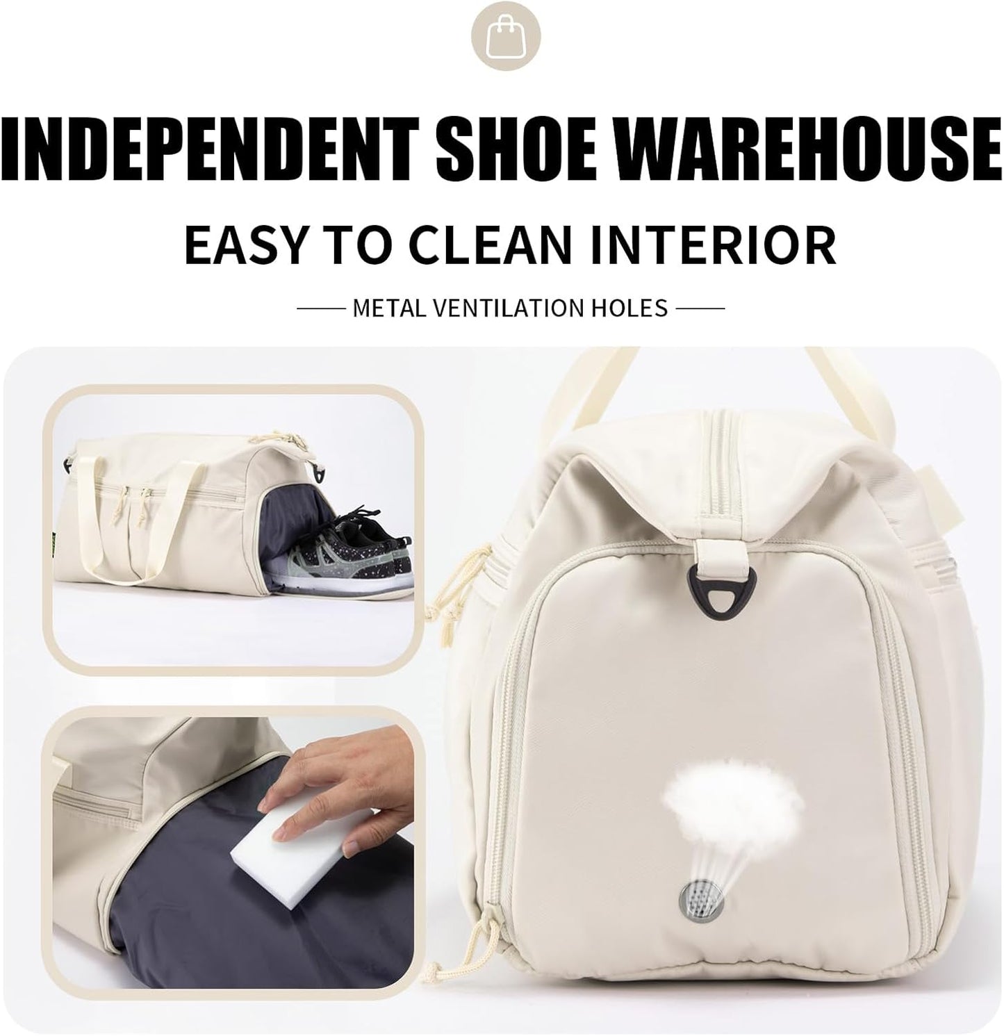 Skiennix Weekender Duffel Bag - Shoe Compartment & Wet Pocket | Versatile Travel & Gym Bag for Men & Women