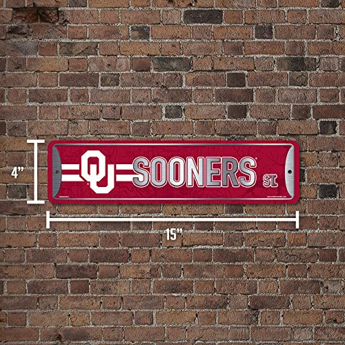 NCAA Metal Street Sign - 4" x 15" Durable Aluminum Décor