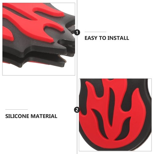 Kisangel Tennis Racket Vibration Dampener, Fire Flame Silicone Shock Absorber Red Tennis Dampners for Enhanced Comfort and Control