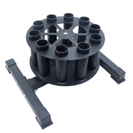 Barbell Holder Vertical Rotatable Barbell Rack Stand Holds 10 Bars Home Gym Barbell Storage Fit 2-Inch Olympic Bars, Curl Bars, Triceps Bars (huaban)