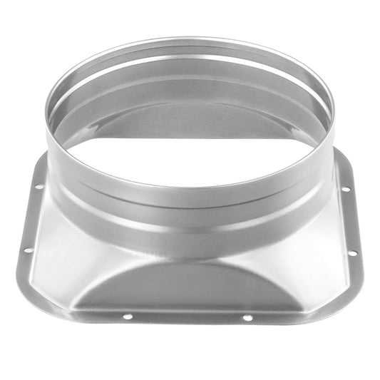 QWORK 6 Inch Duct Connector Flange, Galvanized Iron, Anti-Corrosion, Effortless Installation for Air Ventilation Systems