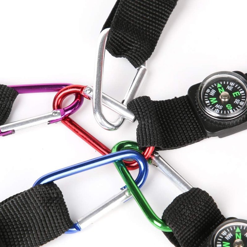 PROLOSO Carabiner Compass Keychain Belt Clips Kids Toys Prizes Outdoors Adventure Party Favors 36 Pcs