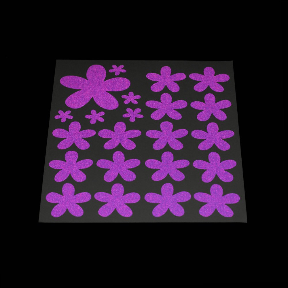 RydeSafe Reflective Decals - Flowers Kit (Violet)