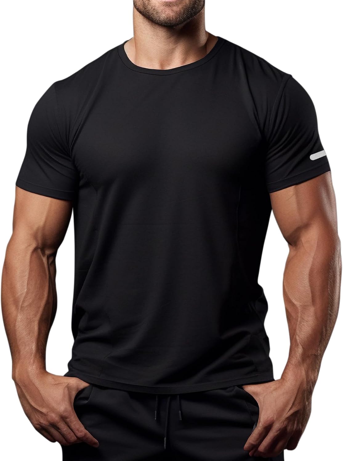 Skiennix Men's Workout Shirts - Fitted Quick Dry Gym T-Shirts for Running | Moisture-Wicking Tee