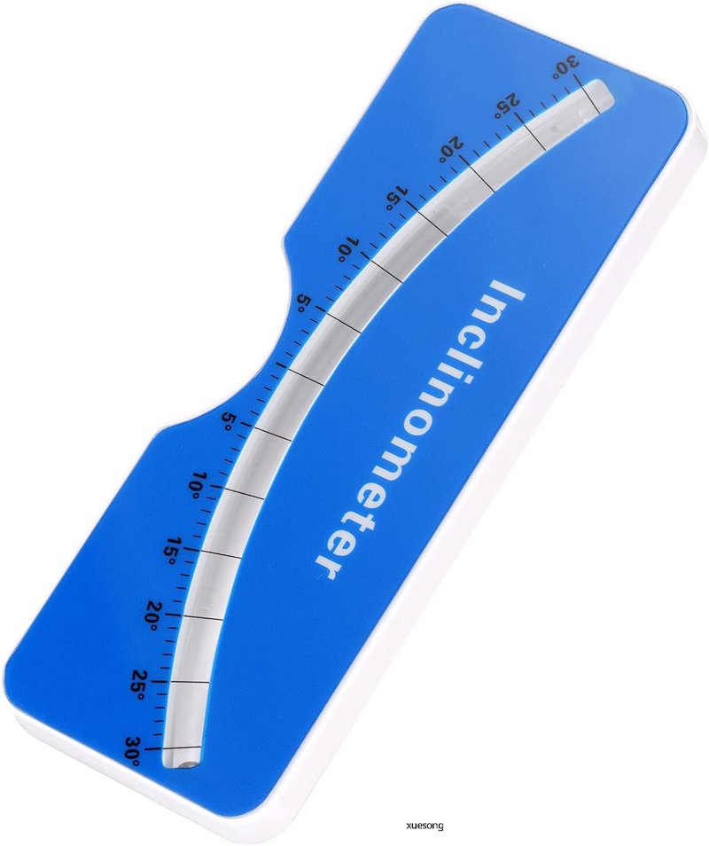 xuesong Scoliometer, Portable Device with Spine Contour and Metal Ball Insert for Measuring Spinal Alignment，Measure Spine Slope