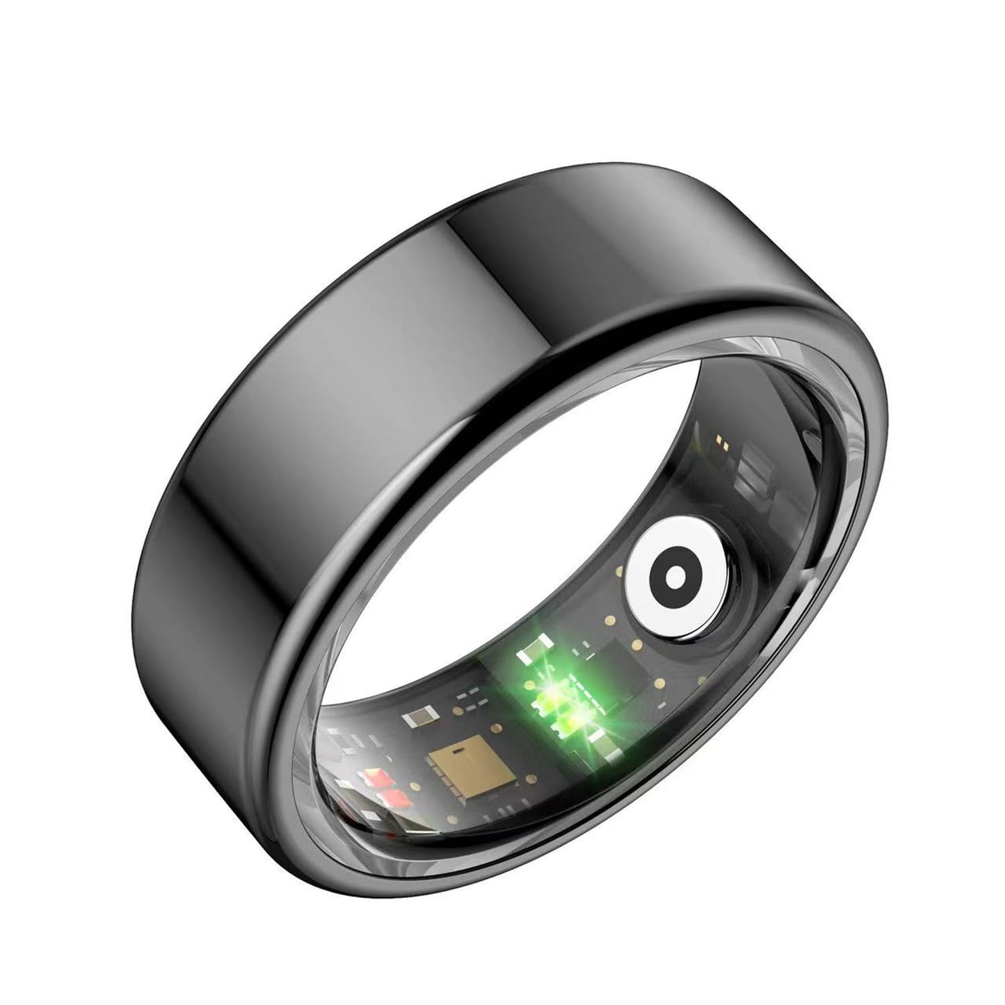 Smart Ring, Smart Ring w/Sleep Heart Rate Blood Pressure Oxygen Monitor Waterproof Fitness Tracker IP68 Pedometer Calories Step Counter Bluetooth Health Ring, Black #8