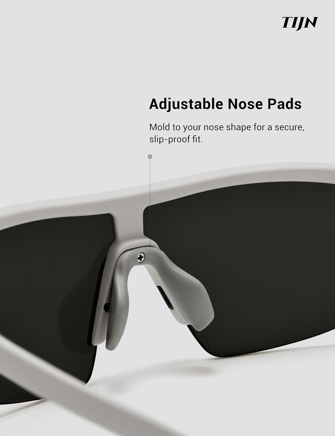 TIJN Anti-Slip Sport Sunglasses - UV400 Protection for Men & Women | Ideal for Running, Cycling & Outdoor Activities