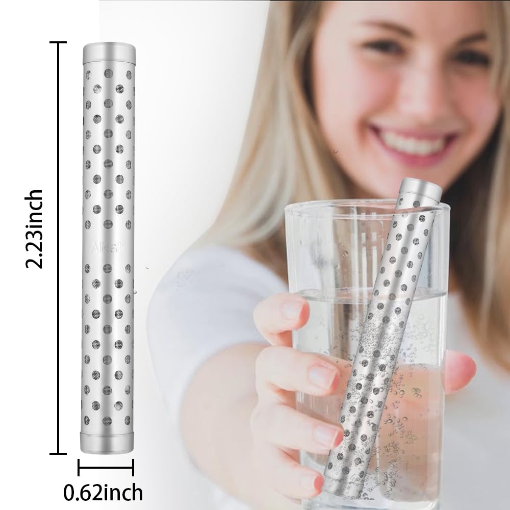 2pack Alkaline Water Stick PH Alkalizer Ionizer Stainless Steel Hydrogen Minerals Wand Water Purifier Filter