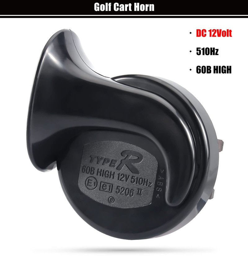 Geggkake Universal Golf Cart 12 Volt Horn Kit Fits Club Car, EZGO, Ya-ma-ha Golf Carts or UTV Boat