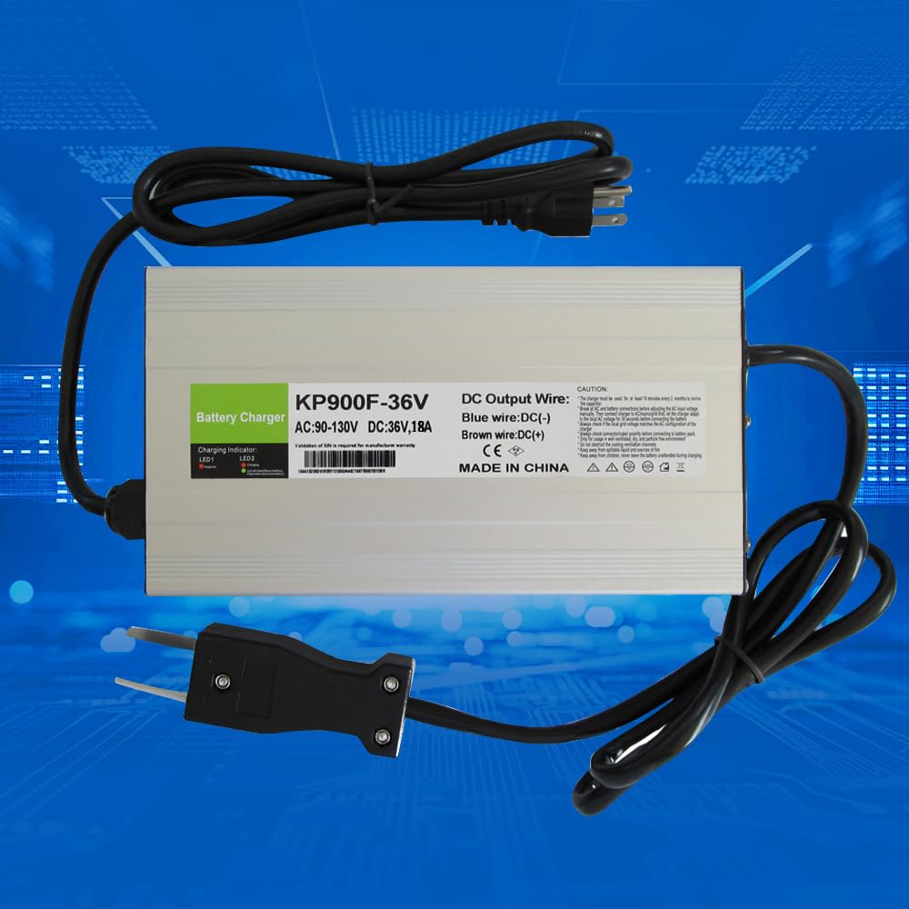 aunstarwei 18 Amp 36 Volt Golf Carts Battery Charger for EZGO & Yamaha with Crowfoot Plug