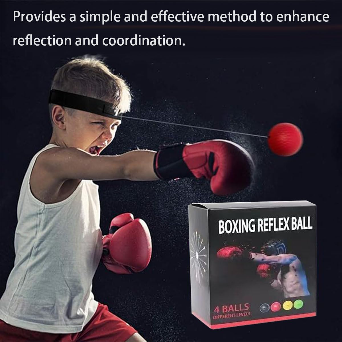 Skiennix Boxing Reflex Balls Set - Adjustable Headband for Enhanced Speed & Hand-Eye Coordination | 4 Pieces