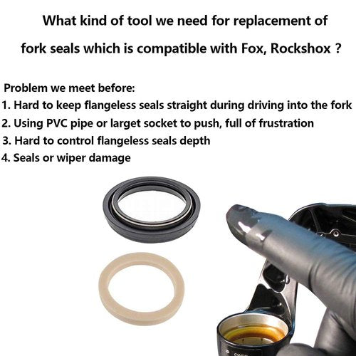 Dust Seal Installation Tool Fork Dust Seal Driver Dust Wiper Installation Tool Guide Compatible with Fox Rockshox Suspension Fork Lower Leg in 30mm 32mm 34mm 35mm 36mm 40mm