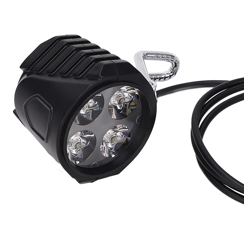 Topyond Electric Scooter Front Light, 10 Inch Electric Scooter Lights - 2-in-1 Electric Bike Horn Headlight, Ebike Headlight for Cycling Accessories (12‑72V)