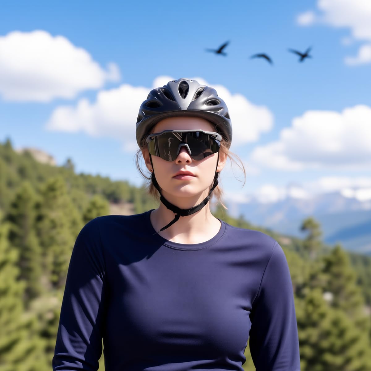 SEKKAF Polarized Sports Sunglasses for Men Women, UV Protection Lightweight Sun Glasses Running Cycling, Non-Slip Nose Pads