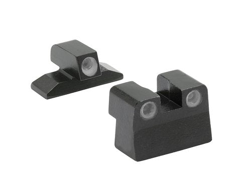 Meprolight tritium Night Sights Compatible with Bersa Thunder Thunder Plus Green dots Glow on Sight self Illuminated Meprolight Fixed Metal Sights