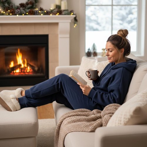 Hi Clasmix Fleece Lined Joggers for Women-Winter Thermal Women's Sweatpants Thick High Waisted Ski Hiking Running Pants S-2XL(Navy,Medium)