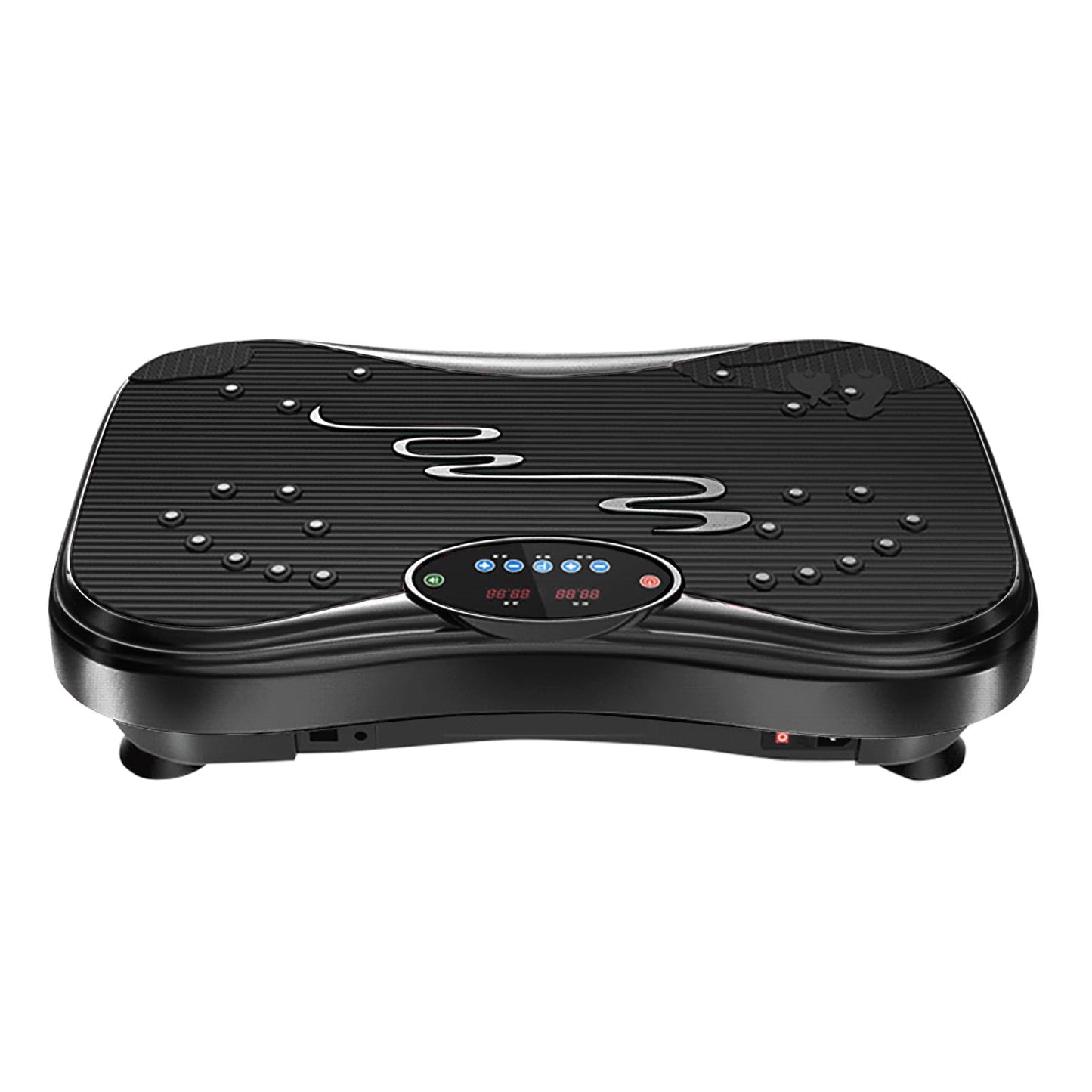 NIMTO Vibration Plate Exercise Machine Whole Body Workout Vibration Fitness Platform for Home Fitness & Weight Loss + Remote + Loop Resistance Bands, 999 Levels(Black)