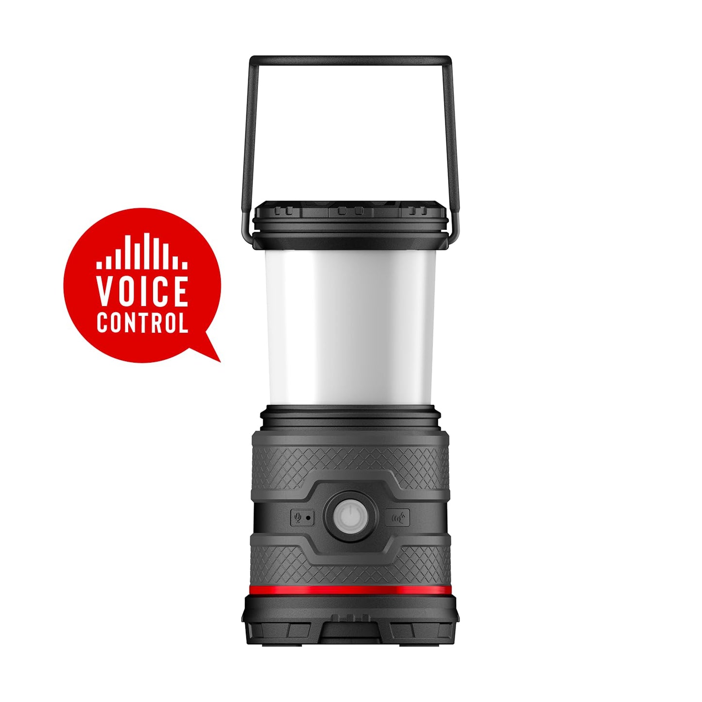 COAST EAL35R 1000 Lumen Voice-Controlled LED Emergency & Camping Area Lantern with Warm, Cool White, Day, Red & Red Flashing Mode, Power Bank Functionality - Black