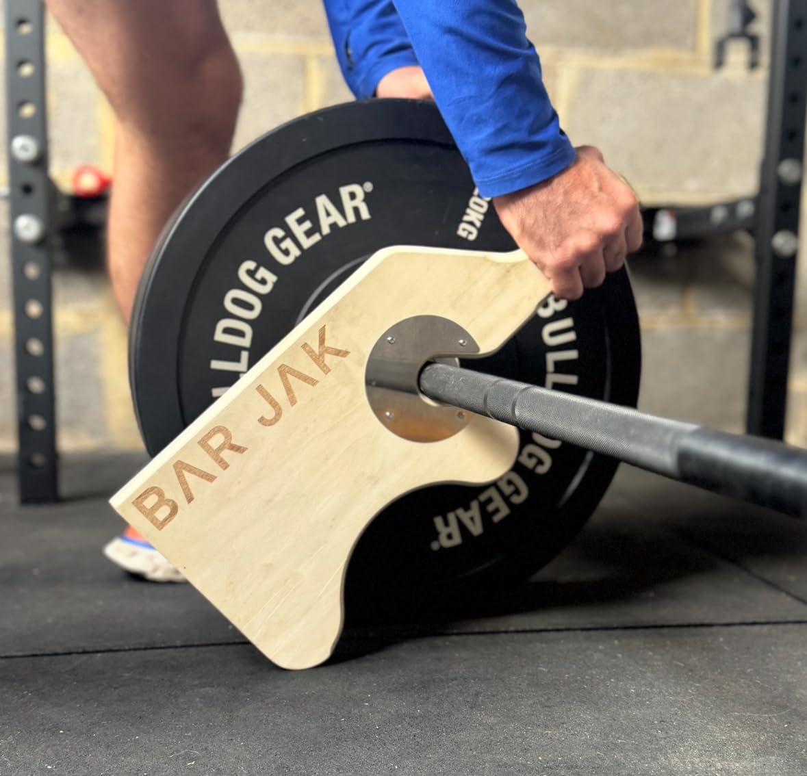 Bar Jak - The Original Deadlift Bar Jack, Deadlift Jack, Barbell Jack, Mini Jack, Compatible with All Olympic Weight Plates and Barbell Plates, Use on Deadlift Platform, Weightlifting Accessories