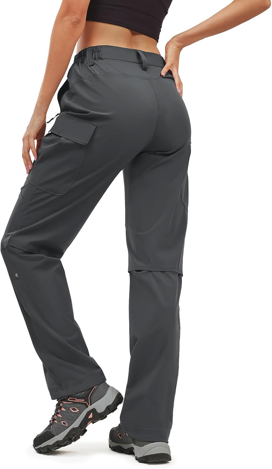 Moosehill Women's Hiking Pants - Quick-Dry Lightweight Cargo Design with 5 Deep Pockets
