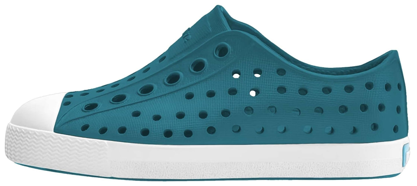 Native Shoes Unisex-Kids Jefferson Sneakers, Faded Glory Blue/Shell White, 5 Toddler