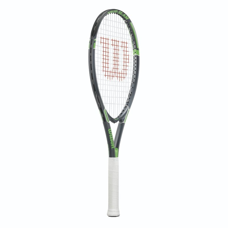 Wilson Tour Slam Adult Recreational Tennis Racket - Grip Size 3 - 4 3/8", Grey/Green