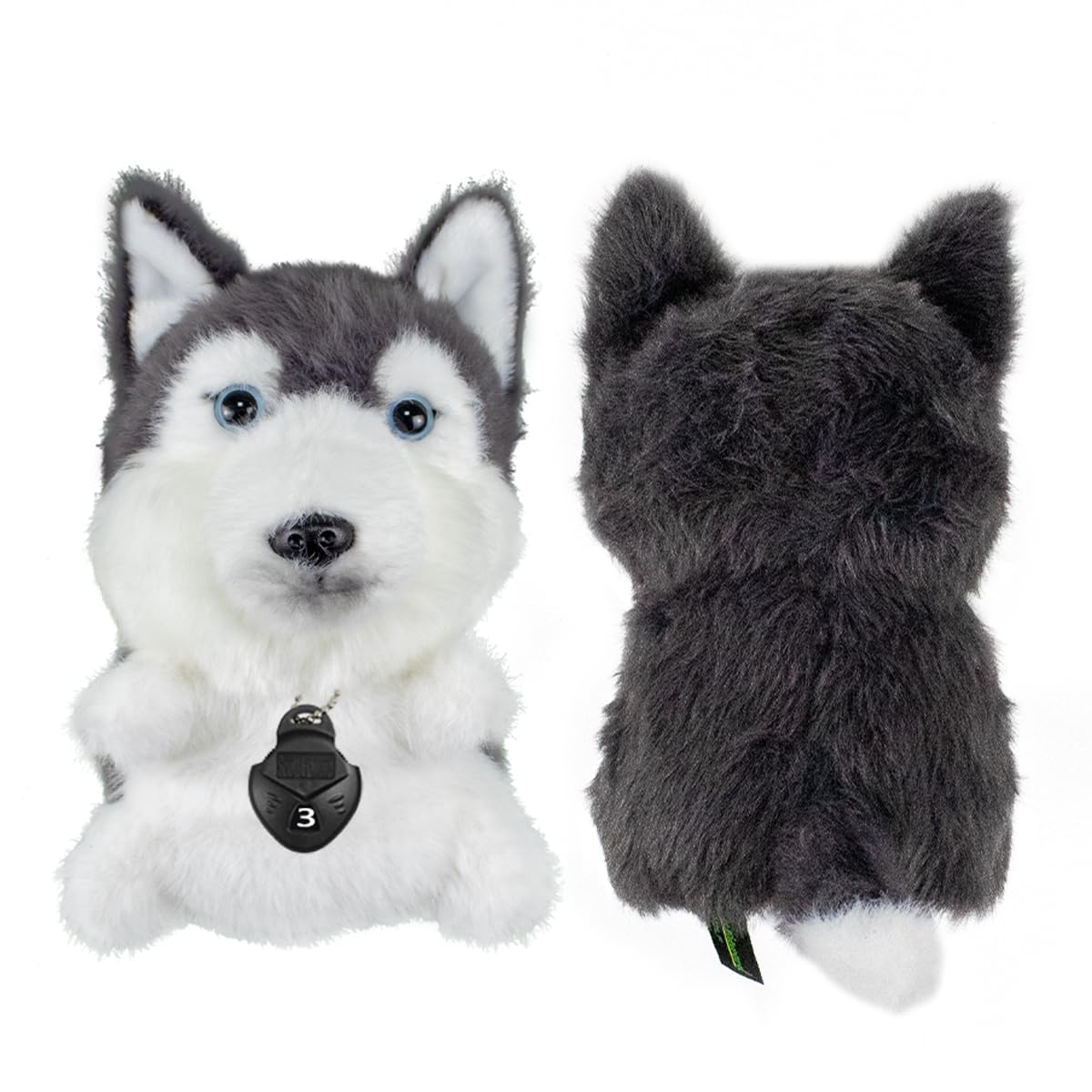 Scott Edward Golf Club Cover Fit Well for Hybrid Wood Club, Funny Cute Animal Design Soft Functional Golf Headcover Stylish Protection for Your Clubs for Men and Women Golf Mascot(HuskyDog)