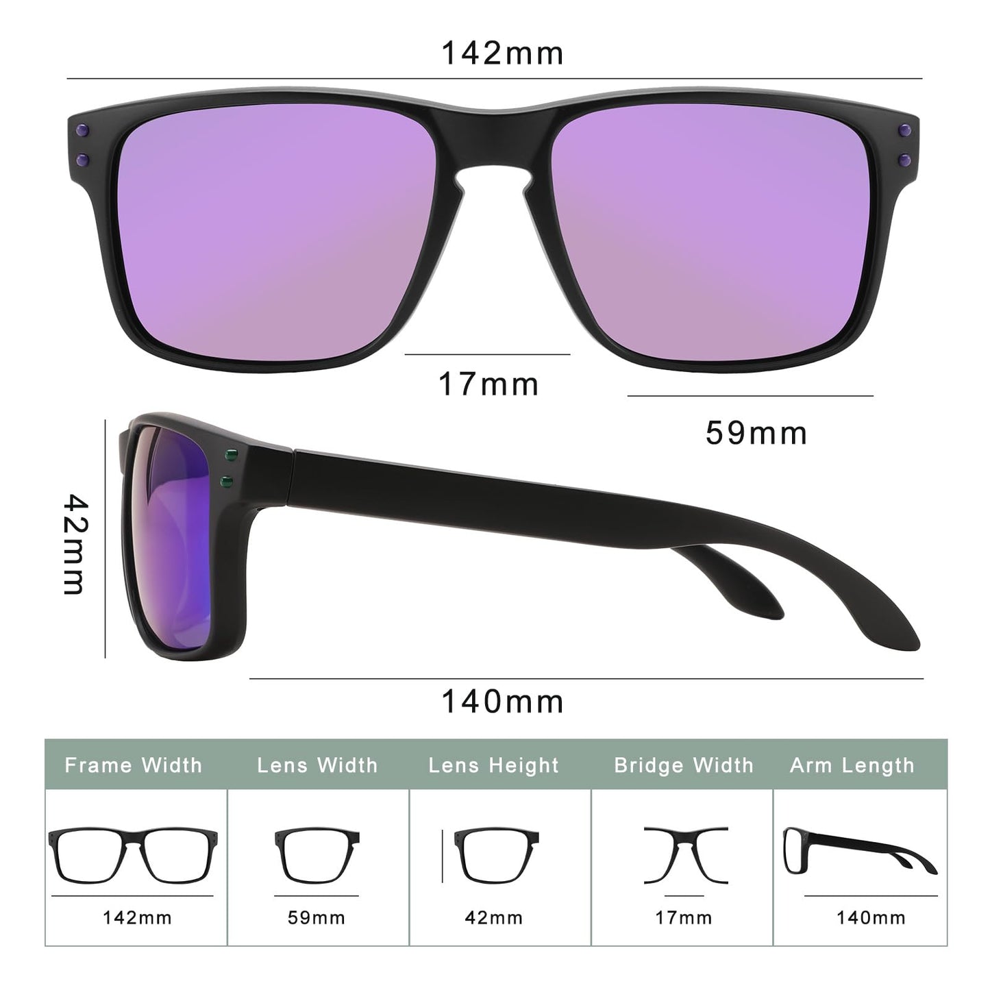 Karsaer Lago Polarized Sport Sunglasses for Men and Women, Ideal for Driving Fishing Cycling Running, UV Protection