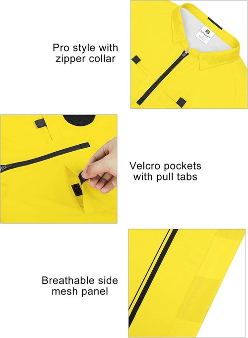 FitsT4 Soccer Referee Jersey - Short Sleeve Pro Ref Shirts for Ultimate Comfort and Performance