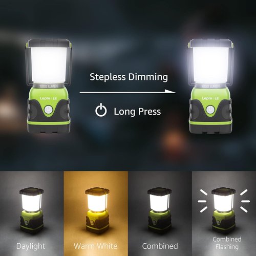 LE 1000LM Waterproof LED Camping Lantern - Portable Tent Light with 4 Modes | Essential for Emergencies